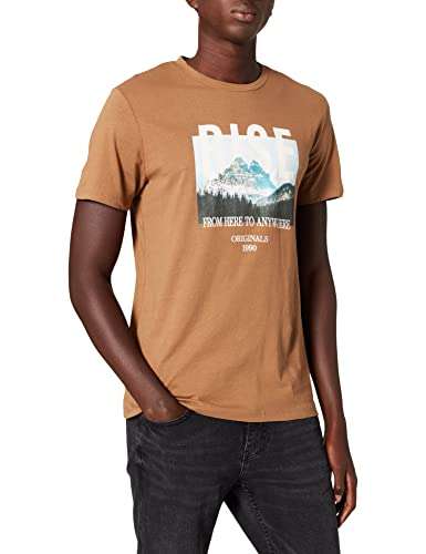 T-Shirt Jack & Jones Homme à partir de 8,59€ - 100% coton - Camel (du S au XL)