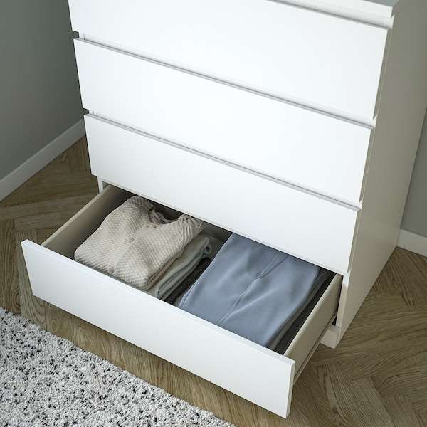 [Ikea Family] Commode Malm - 4 tiroirs Blanc, 80x100 cm