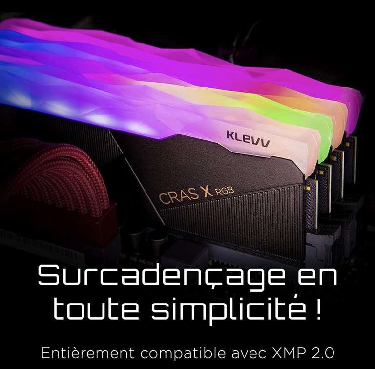 Kit Mémoire Klevv Cras X - 32GO (2x16), RGB, 3200Mhz CL16