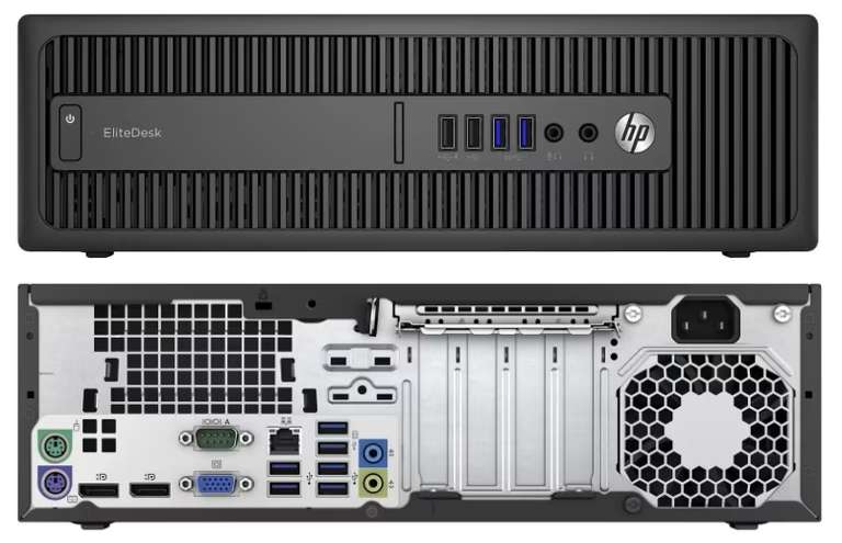 PC de bureau HP EliteDesk 800 G2 SFF - i5-6500, RAM 8 Go, SSD 256 Go, Windows 10 Pro (Reconditionné - Grade B)