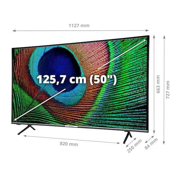 TV LED 50" Medion X15009 - 4K UHD, Dolby Vision HDR, Smart TV (Vendeurs Tiers - via coupon)