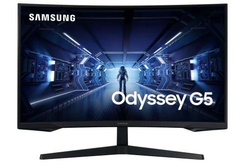 Ecran PC 27" Samsung Odyssey G5 - incurvé (1000R), 2560x1440p (QHD), HDR10, Dalle VA, 144 Hz, 1 ms, FreeSync Premium