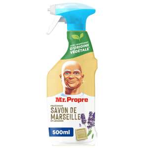 Lot de 10 Sprays Nettoyant Multi-Usages Mr. Propre 500ML Fraîcheur Savon De Marseille & Lavande (via prévoyez économisez)