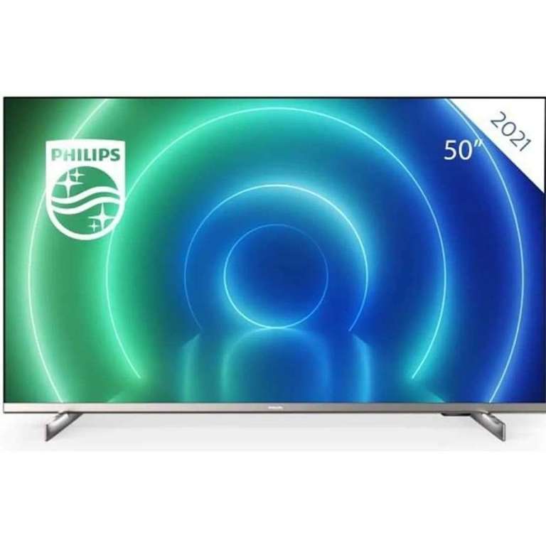 TV 50" Philips 50PUS7556 (2021) - LED, 4K UHD, HDR 10+, Dolby Vision & Atmos, HDMI 2.1 / VRR, Smart TV (374.99€ pour les CDAV)