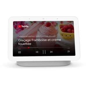 Assistant vocal & enceinte Google Nest Hub 2 (Écran tactile 7", iOS & Android) + 7€ offerts RP (Vendeur Boulanger)