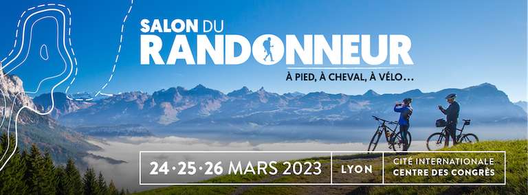 2 Invitations Gratuites pour le Salon du Randonneur le 24, 25 et 26 mars à Lyon (69)
