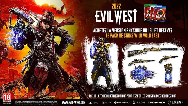 Evil West sur PS4 ou Xbox Series X & Xbox One (29,99€ sur PS5)