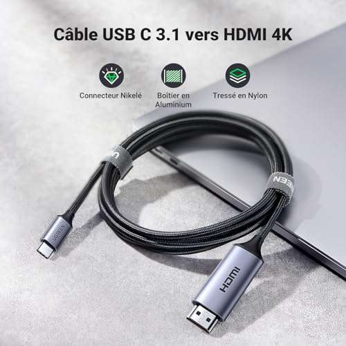 Switch HDMI UGREEN 4K 60Hz avec câble HDMI (vendeur tiers - via coupon) –