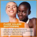 Ambre Solaire Garnier - Fluide Visage Protecteur, FPS 50+ Protège des UVA, UVB & UVA Longs, 40 ml (Vendeur Tiers)