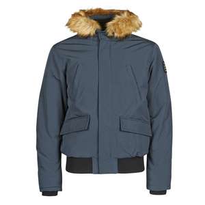 Manteau chaud à capuche homme Schott Washington2 - Bleu, Tailles S, L, XL, XXL