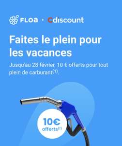 [Carte Cdiscount Floa Bank] 10€ offerts en bon d'achat Cdiscount pour 40€ d'achat de Carburant Minimum