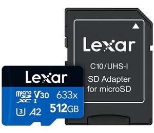 Carte mémoire MicroSDXC Lexar Professional 633x - 512 Go (LSDMI512BBEU633A)