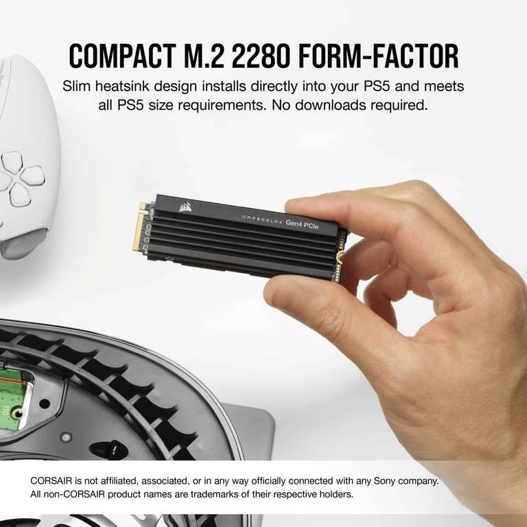 SSD interne MP600 PRO LPX 1TB PCIe Gen4 x4 NVMe M.2 - 7100-5800 Mo/s, Dissipateur inclus, Compatible PS5