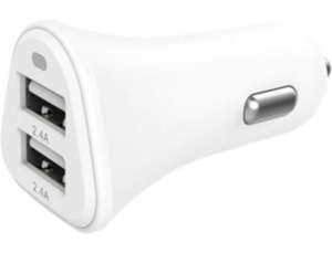 Chargeur allume-cigare EssentielB 2 USB - 4.8A, Blanc ou Noir (via retrait sélection de magasins)