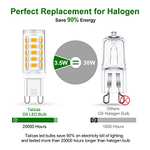 Pack de 6 ampoules LED Tailcas - G9, 3.5W, Blanc Chaud 3000K (vendeur tiers)