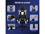 Chaise Gaming Homimaster Appuie Tête + Coussin Lombaire (Vendeur Tiers)