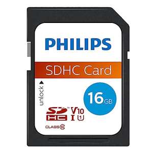Carte SDHC Philips Ultra Speed 16 Go UHS-I U1, Vitesse de Lecture jusqu'à 80MB/s, V10, Carte mémoire pour Appareil Photo