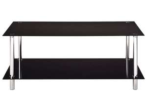 Table basse rectangulaire Happy - en verre, 100x40x50 cm