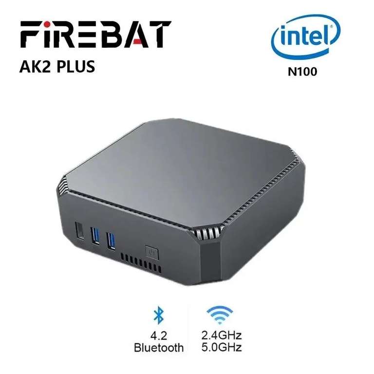 MiniPC Firebat AK2 PLUS, Intel N100, 16 Go RAM, 512 Go SSD à 116