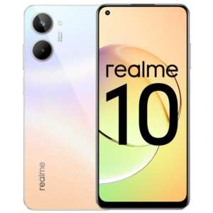 Smartphone 6.4" Realme 10 8 Go/128 Go AMOLED, 4G, Blanc Multicolore