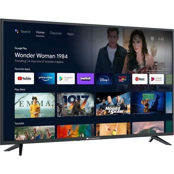 TV 55" Continental Edison CELED55SA22B6 - 4K, LED, HDR10, Android TV