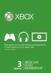 Abonnement de 3 mois au Xbox Live Gold ou prolongement de 50 jours pour les abonnés Ultimate (Dématérialisé)