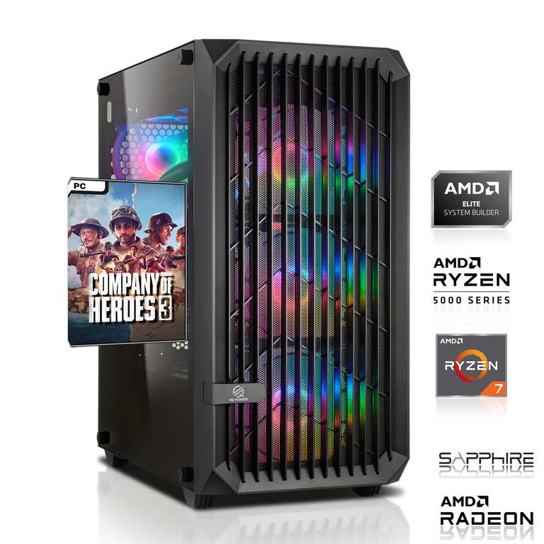 PC gaming - AMD Ryzen 7 5700X 8x3.40GHz, 16 Go DDR4, 500 Go SSD, RX 6700 10GB
