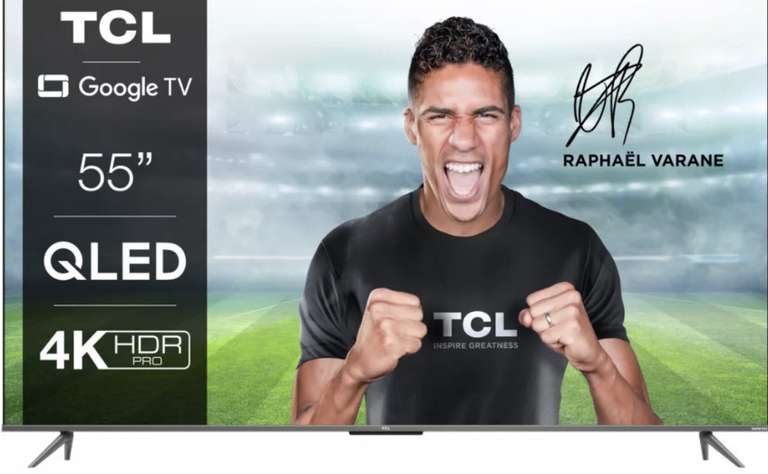 TV 55" TCL 55C636 (2022) - QLED, 4K, HDR10+, HDMI 2.1, Google TV, Dolby Vision & Atmos (Via ODR 50€)