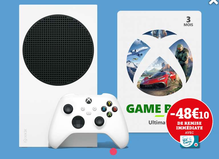 Carte U] Console Xbox Séries S + 3 mois d'abonnement au Xbox Game Pass  Ultimate –