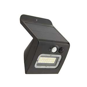 Xanlite APS250D Applique Solaire LED - IP65, Blanc Froid, Détecteur de Mouvement, Autonomie 8h, Noir, 250 lm