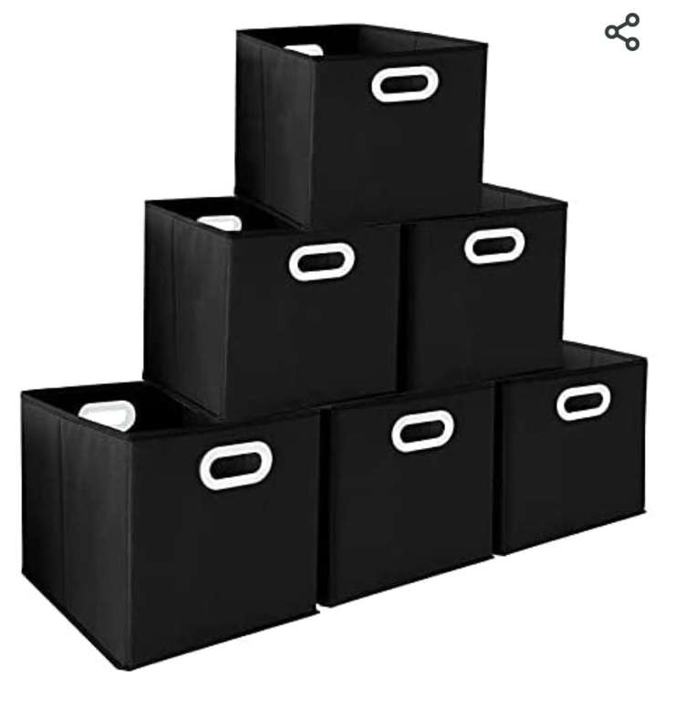Lot de 6 Cubes de Rangement - 11" x 11" (Via Coupon - Vendeur Tiers)