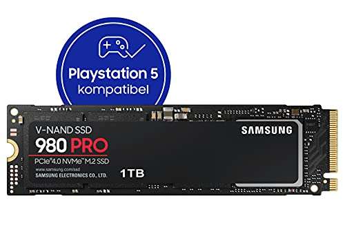 SSD Interne NVMe M.2 4.0 Samsung 980 Pro MZ-V8P1T0BW - 1 To, Compatible PS5