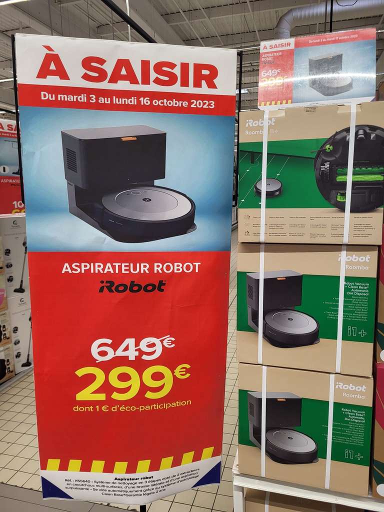 Aspirateur robot + système d’auto-vidage Clean Base Roomba I1+