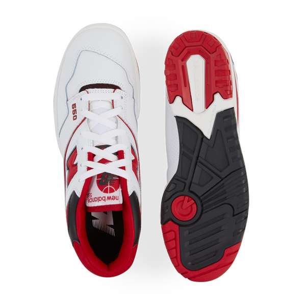 Baskets New Balance 550 - Blanc/Rouge/Noir , Plusieurs tailles disponibles