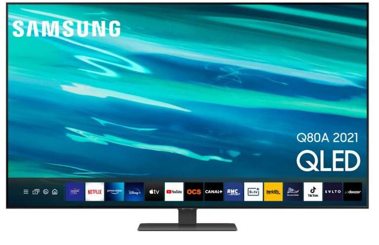 TV 65" Samsung QE65Q80A - 4K UHD, 100 Hz, QLED, Smart TV
