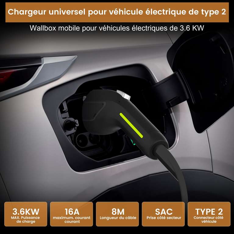 Chargeur EV Type 2 Câble de Charge 8M (Vendeur Tiers)