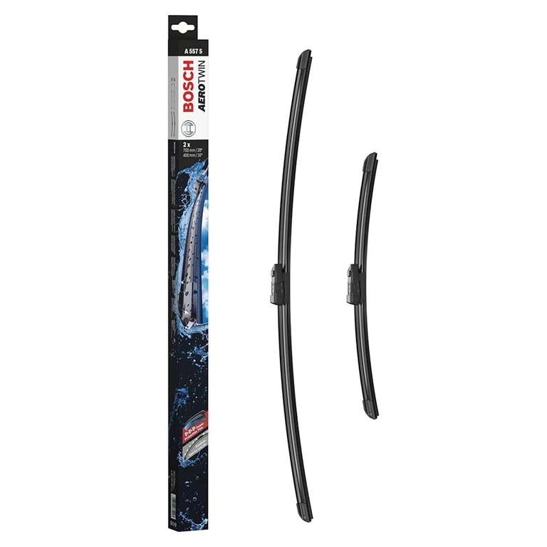 Bosch Aerotwin A256S Balais D'Essuie-Glace Plat – 700 Mm / 550 Mm, Paire Avant, Vision Parfaite Toute L'Année