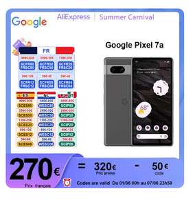 Smartphone 6.1" Google Pixel 7a, Tenseur, NipTitan, M2Smartphone