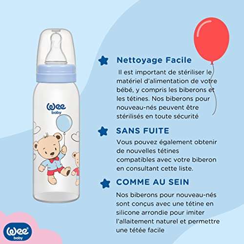 Wee Baby (Pack de 3) Biberon en plastique pour bébé