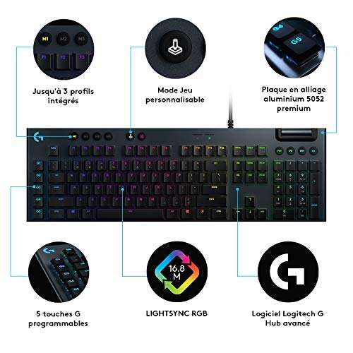 Logitech G915 TKL : le très bon clavier Gaming mécanique est à 129 €