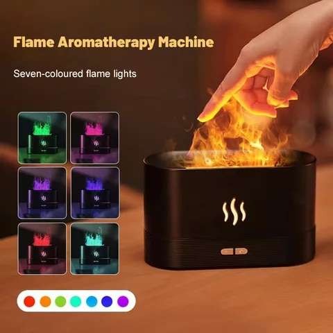 Machine d'aromathérapie avec simulation de flamme