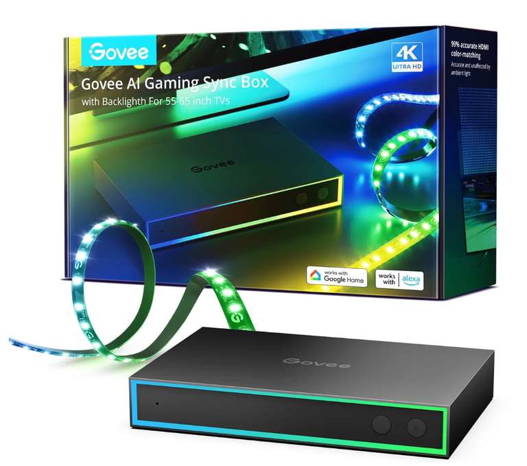 Kit Govee AI Gaming Sync Box et kit de bandes lumineuses pour téléviseurs