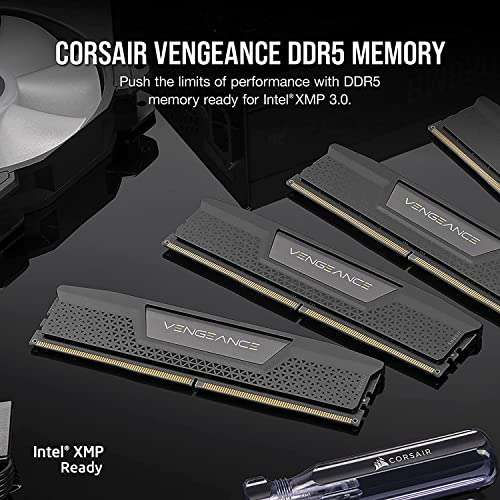 Kit mémoire RAM Corsair Vengeance (CMK64GX5M2B5200C40) - 64 Go (2 x 32 Go), DDR5, 5200MHz, C40