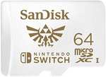 Carte mémoire microSDXC SanDisk pour Nintendo Switch - 64 Go