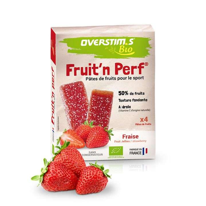 Pâtes de fruits Bio Overstims Fruit'n Perf - 4 x 25 g (plusieurs goûts)