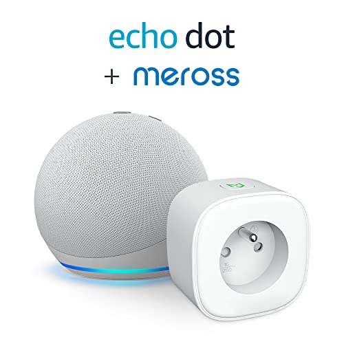 [Prime] Sélection d'assistants vocaux Amazon en promotion - Ex : Enceinte connectée Echo Dot 4 (Coloris au choix) + Prise connectée Meross