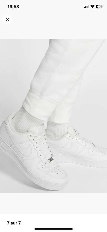 Pantalon de survêtement Nike Club (white/white/black) - Du XL au 4XL