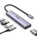 [Prime] Hub USB Type-C Ugreen Revodok - 1x Type-C PD 100W + 1x USB 3.0 + 2x USB 2.0 + 1x HDMI (4K 30Hz / 1080p 120Hz) - Vendeur tiers