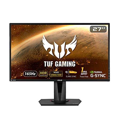Écran PC 27" Asus TUF Gaming VG27AQ - WQHD, Dalle IPS, HDR10, 165 Hz, 1 ms, FreeSync