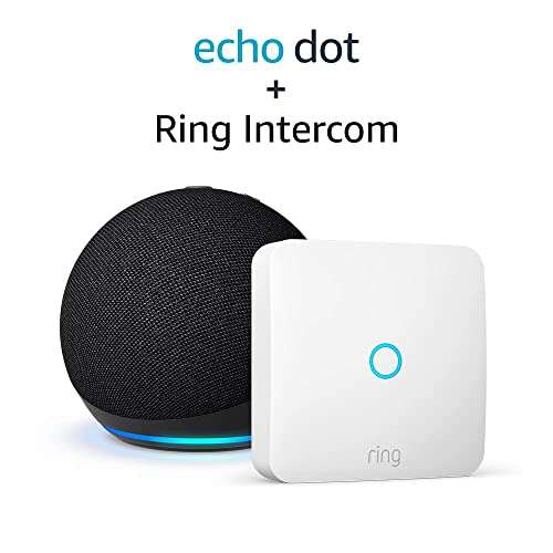 Interphone connecté Ring Intercom + Assistant vocal Echo Dot (5e génération)
